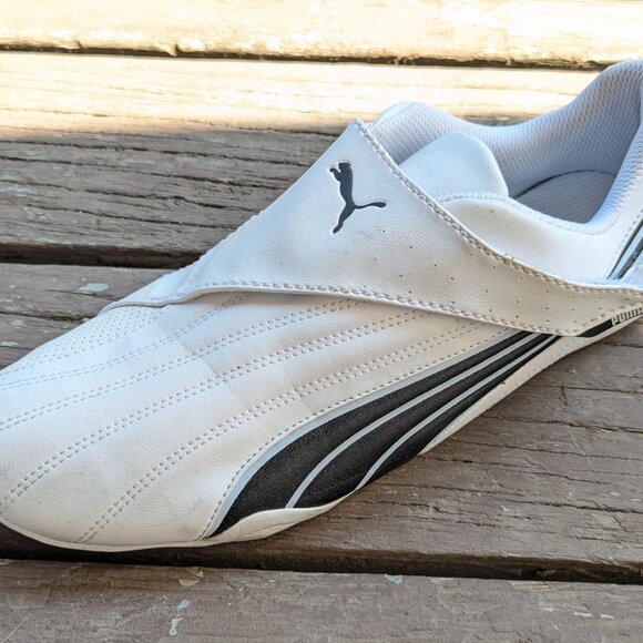 White PUMA Jiyu Slip on Velcro Sneakers shoes Mens US12 EU46 30CM - Picture 8 of 16